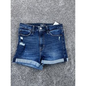 Abercrombie & Fitch Short Womens 25 Boyfriend Simone High Rise Distressed Cuffed
